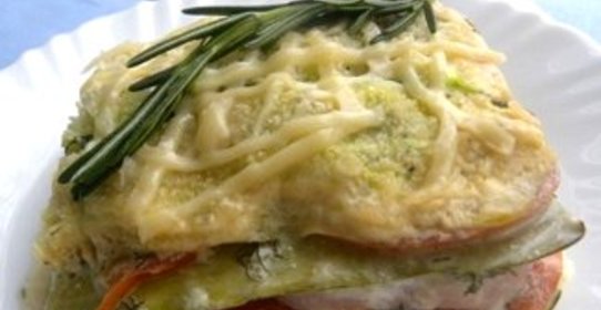 Лазанья из кабачков с фаршем