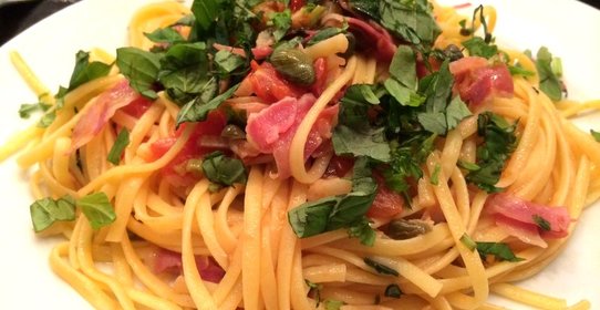 Тальятелле с панчеттой