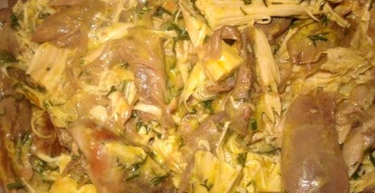 Курица с чесноком и укропом