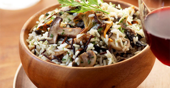 Жареный рис с грибами