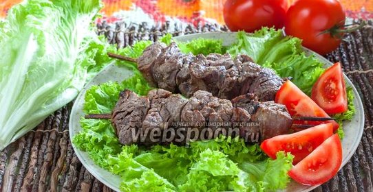 Шашлык из говядины с киви