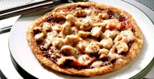 Грибная пицца с чоризо