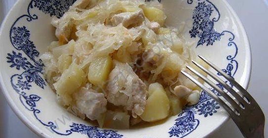 Картошка с квашеной капустой