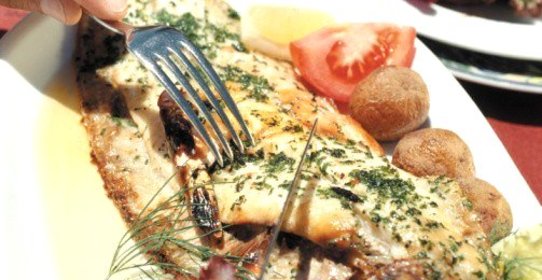 Филе морского языка в виски