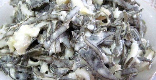 Салат с морской капустой и майонезом