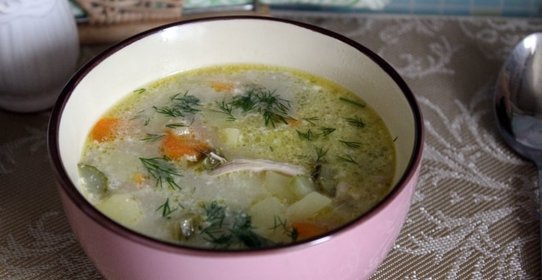 Рассольник с многозерновыми хлопьями