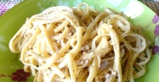 Спагетти с ореховым соусом