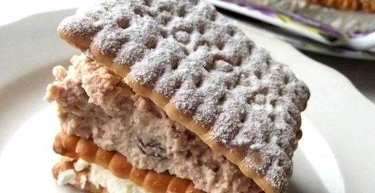 Торт Минутка из печенья