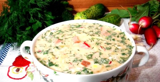 Окрошка весенняя на квасе