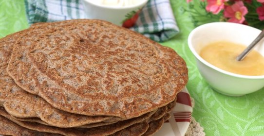 Гречневые заварные блинчики
