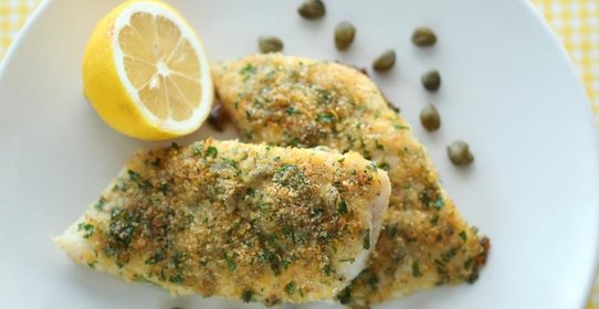 Филе трески под сухарной корочкой