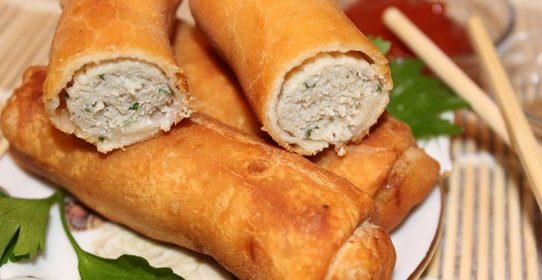 Блинчики с мясом и пекинской капустой по-китайски