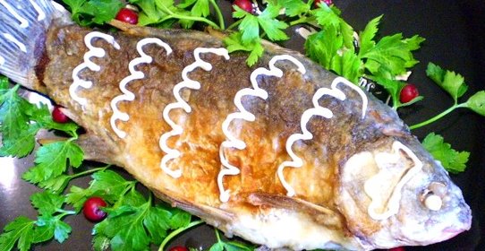 Жареная рыба в майонезе