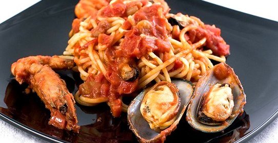 Паста с мидиями-карри