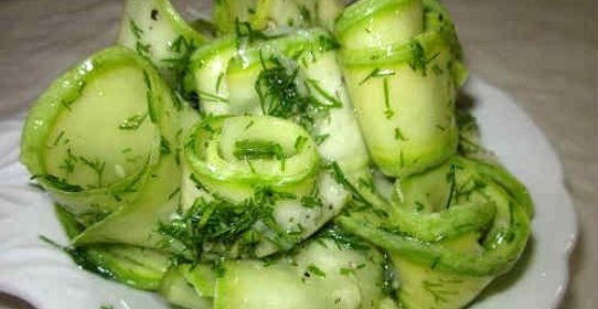 Кабачки, маринованные без закатки