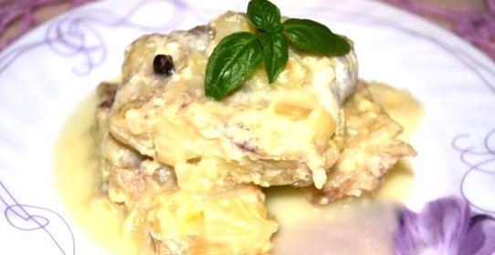 Рыба под молочным соусом