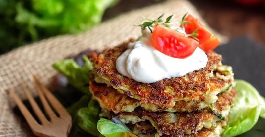 Кабачковые оладьи с киноа