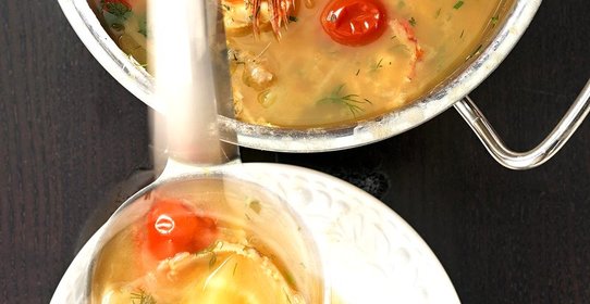 Уха с пшенной кашей