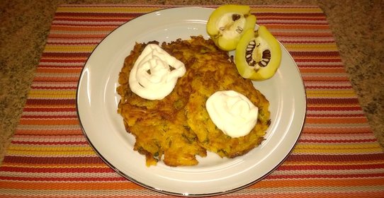 Драники из тыквы с укропом