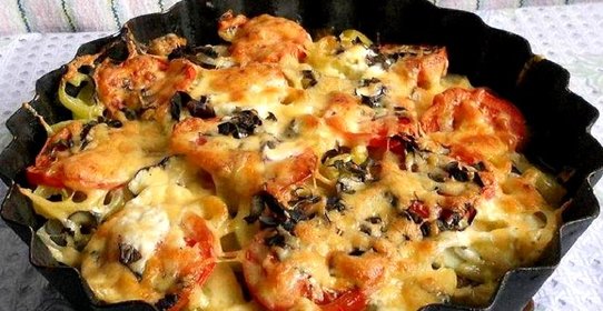 Овощи с фаршем запеченные в духовке