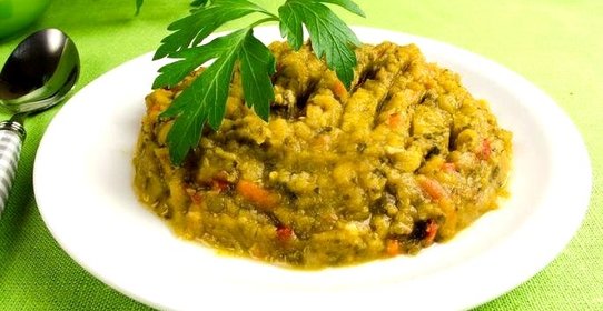 Гороховая каша с грибами