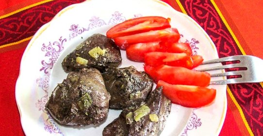 Печень индейки в сметане