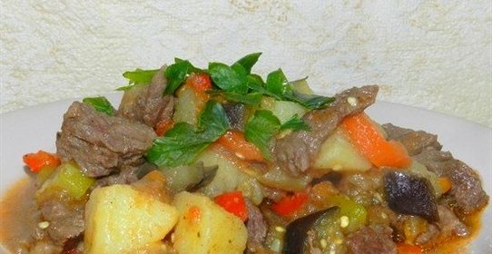 Рагу в мультиварке с мясом