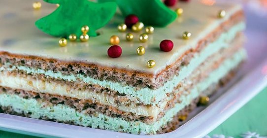 Торт «Опера» с зеленым чаем