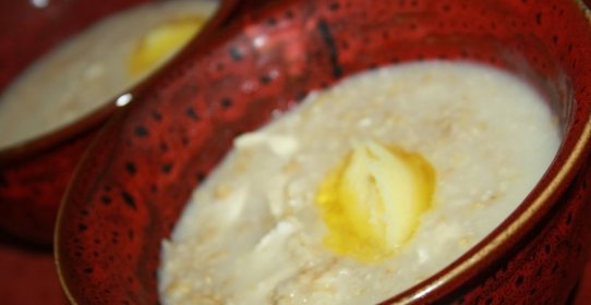 Овсяная каша с курочкой и топленым сливочным маслом