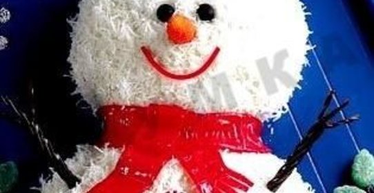 Торт Снеговик