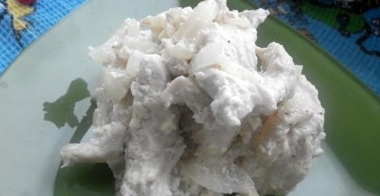 Бефстроганов из курицы в мультиварке