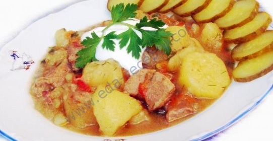 Мясо тушеное в пиве