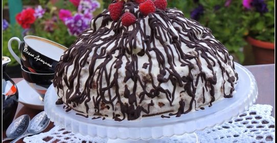 Торт Санчо-Панчо с малиной