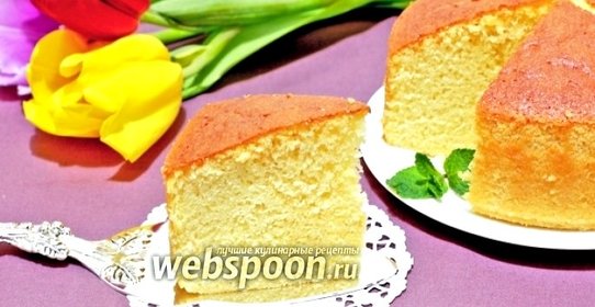 Бисквит на горячем молоке