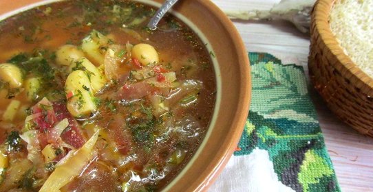 Постный борщ