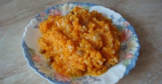 Тыквенная каша на топленом молоке