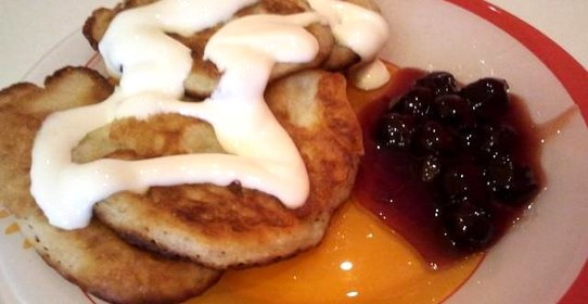 Оладьи на сметане и кефире