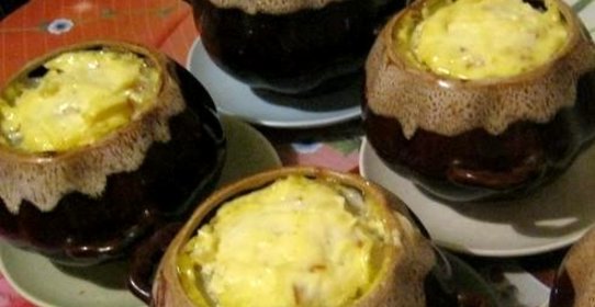 Картошка в горшочках с грибами