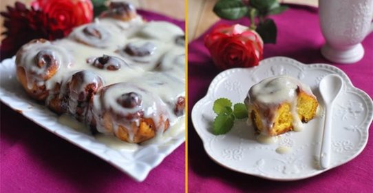 Тыквенные булочки с корицей и заливкой от амишей