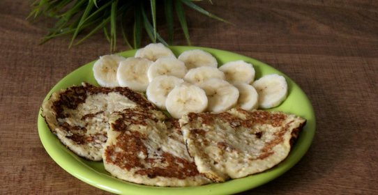 Овсяные оладьи с бананом