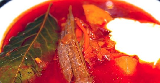 Борщ с сосисками