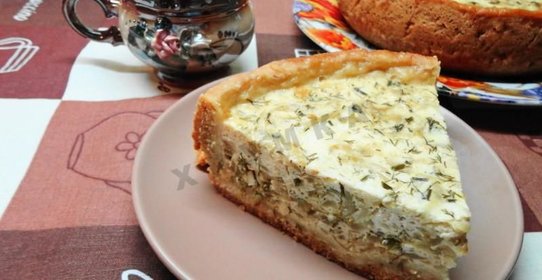 Пирог с луком в мультиварке