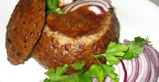 Пивной суп в хлебе