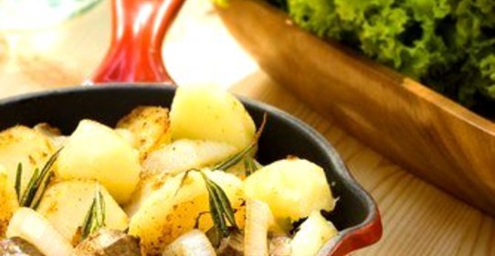 Картофель с огуречной травой