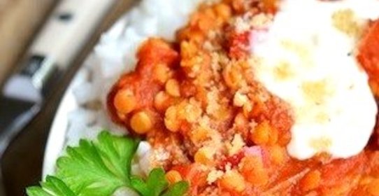 Красная чечевица с чили