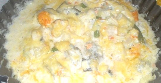 Минтай под майонезом в духовке