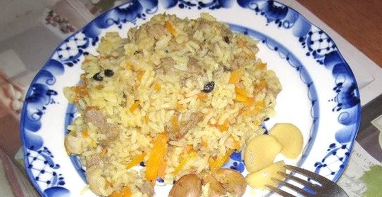 Плов из баранины с помидорами