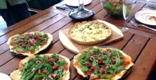 Пицца с пармской ветчиной и рукколой