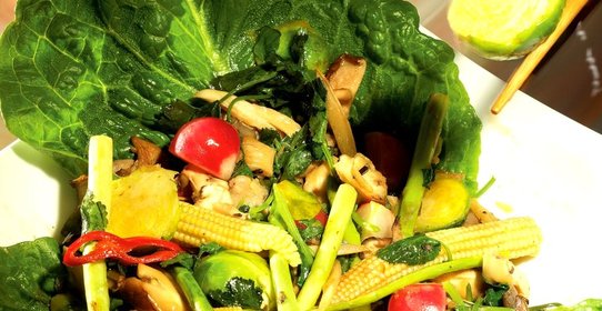 Овощи в рыбно-луковом соусе