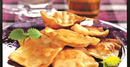 Хрустящие равиоли с грушами